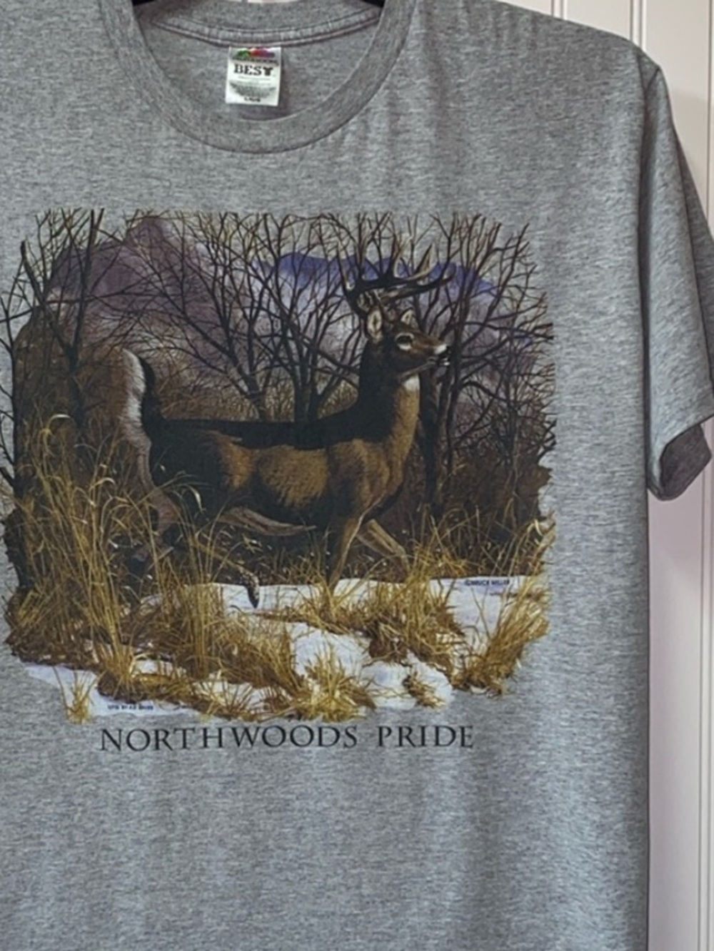 90s Whitetail Deer Hunting Shirt L Vintage - Picture 1 of 6
